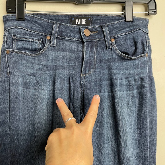 Paige Dark Wash Denim Light Weight 5 Pocket Skinny Jeans 26 - Picture 3 of 14